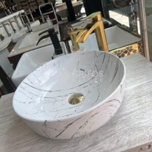 LAVAMANOS POMPEYA MARMOL CARRARA 42X12.5